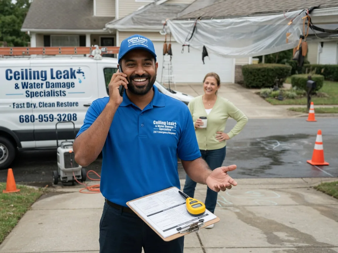 Ceiling Leak Cleanup Grimes, IA FAQs